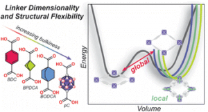 Exceeding flexpectations: a combined experimental and computational investigation of structural flexibility in 3-dimensional linker-based metal–organic frameworks