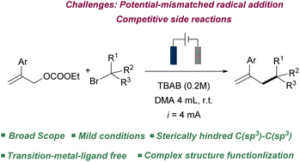 Facile, general allylation of unactivated alkyl halides via electrochemically enabled radical-polar crossover