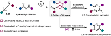 Silver-mediated formal [4π + 2σ] cycloaddition reactions of bicyclobutanes with nitrile imines: access to 2,3-diazobicyclo[3.1.1]heptenes